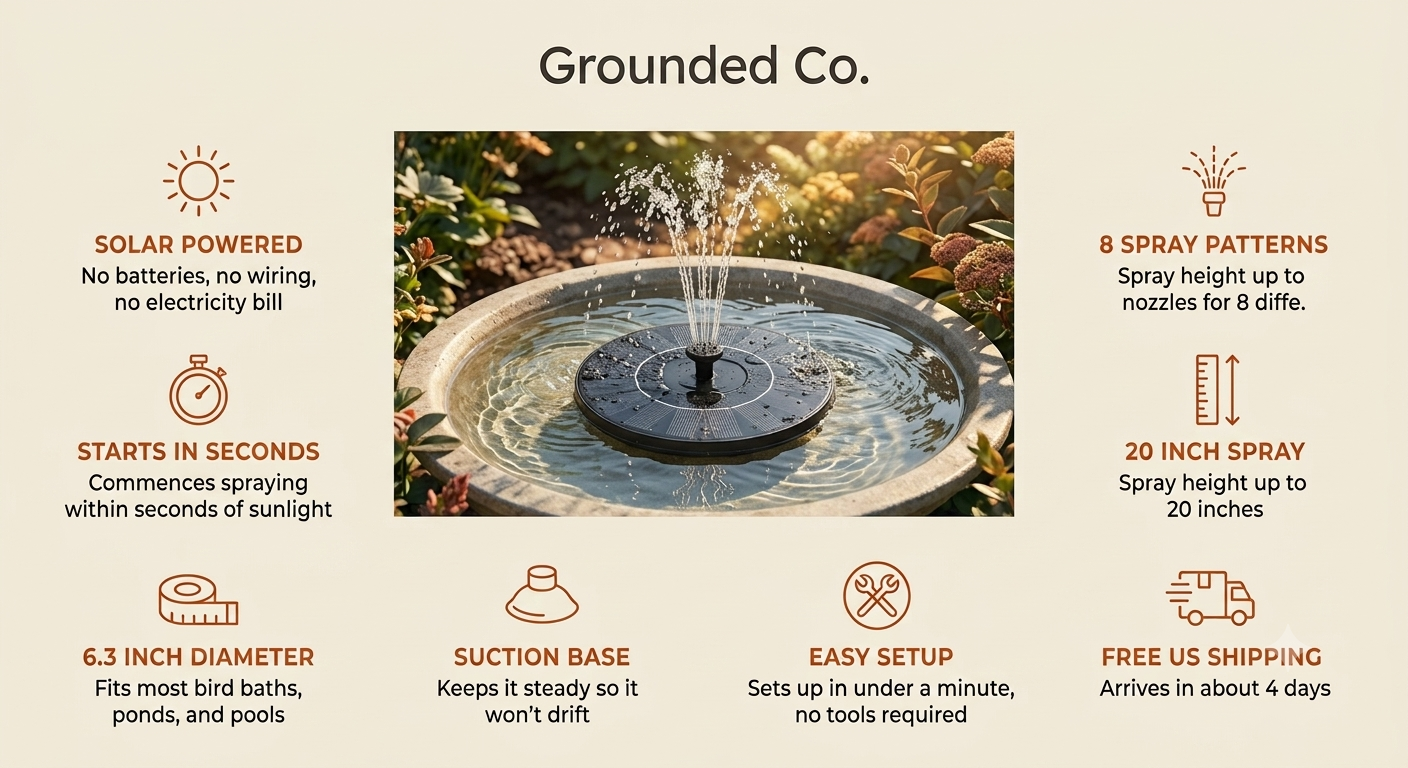 Solar Bird Bath Fountain
