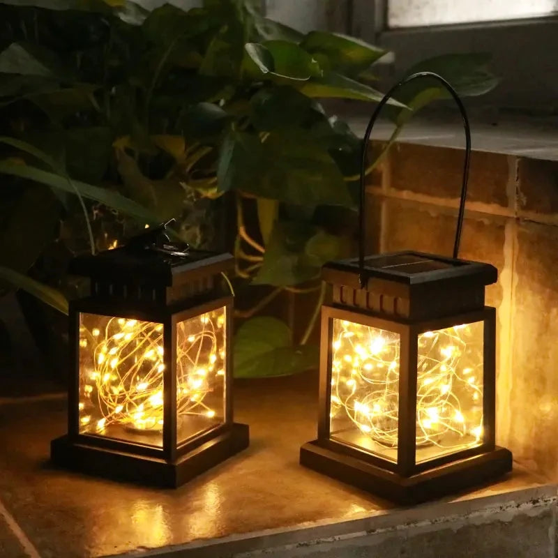 Outdoor Solar Lantern - Warm Glow Hanging Garden Lantern for Patio, Yard & Deck