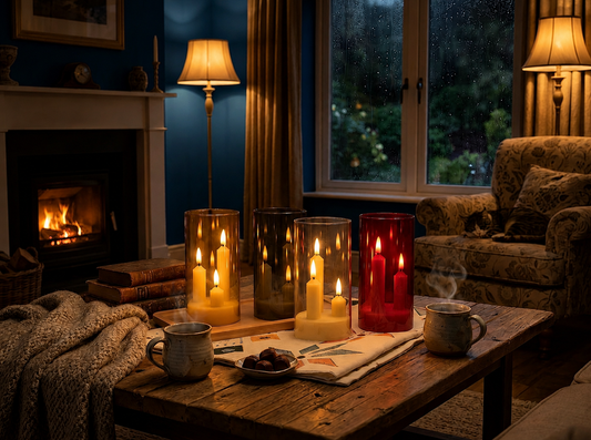 Flameless Taper Candles Set - Flickering LED Pillar Candles for Wedding, Dining Table & Home Decor