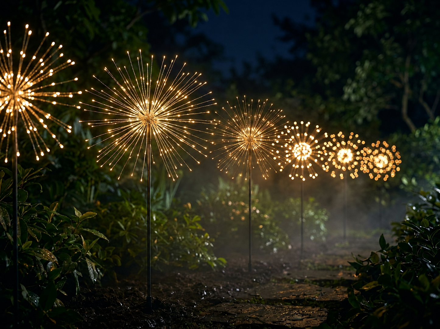Solar Dandelion Fireworks Lights