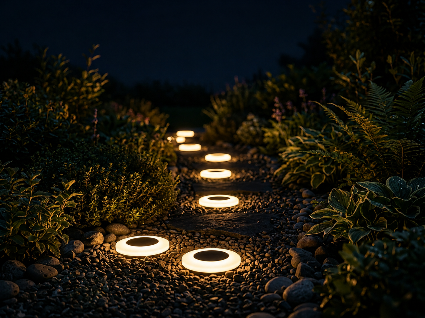 Solar Ground Disc Lights