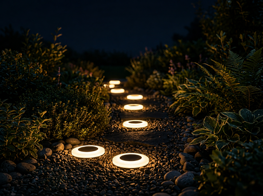 Solar Ground Disc Lights
