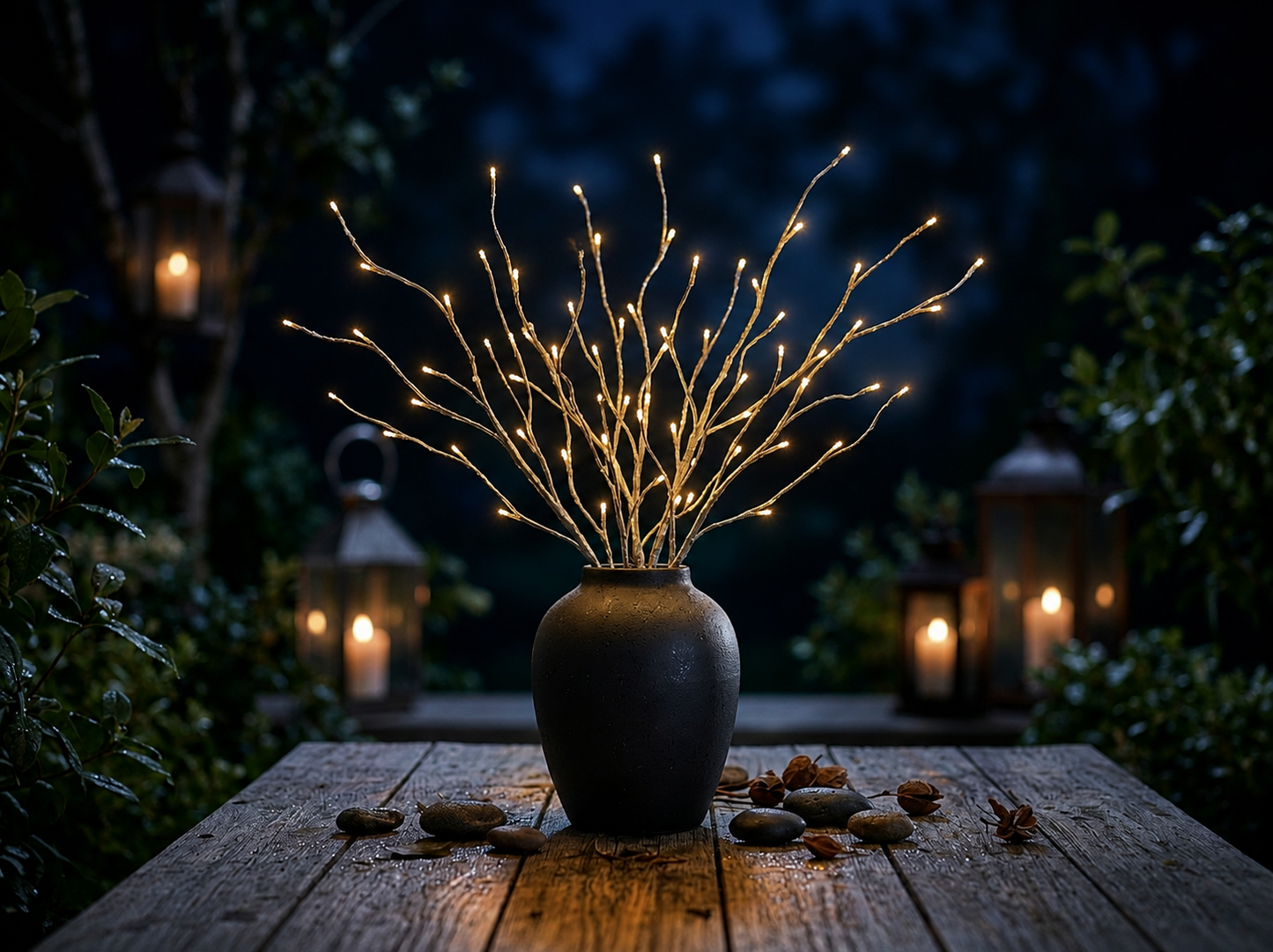Lit Birch Branch Lights