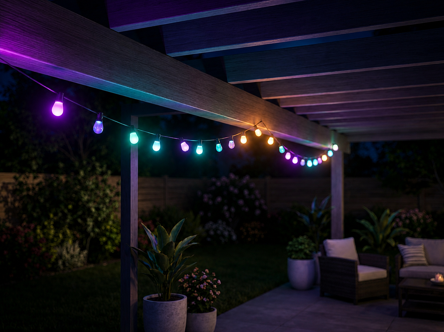RGBIC Bluetooth LED String Lights - 20M Dream Color USB Fairy Lights with App Control for Bedroom, Patio & Holiday Decor