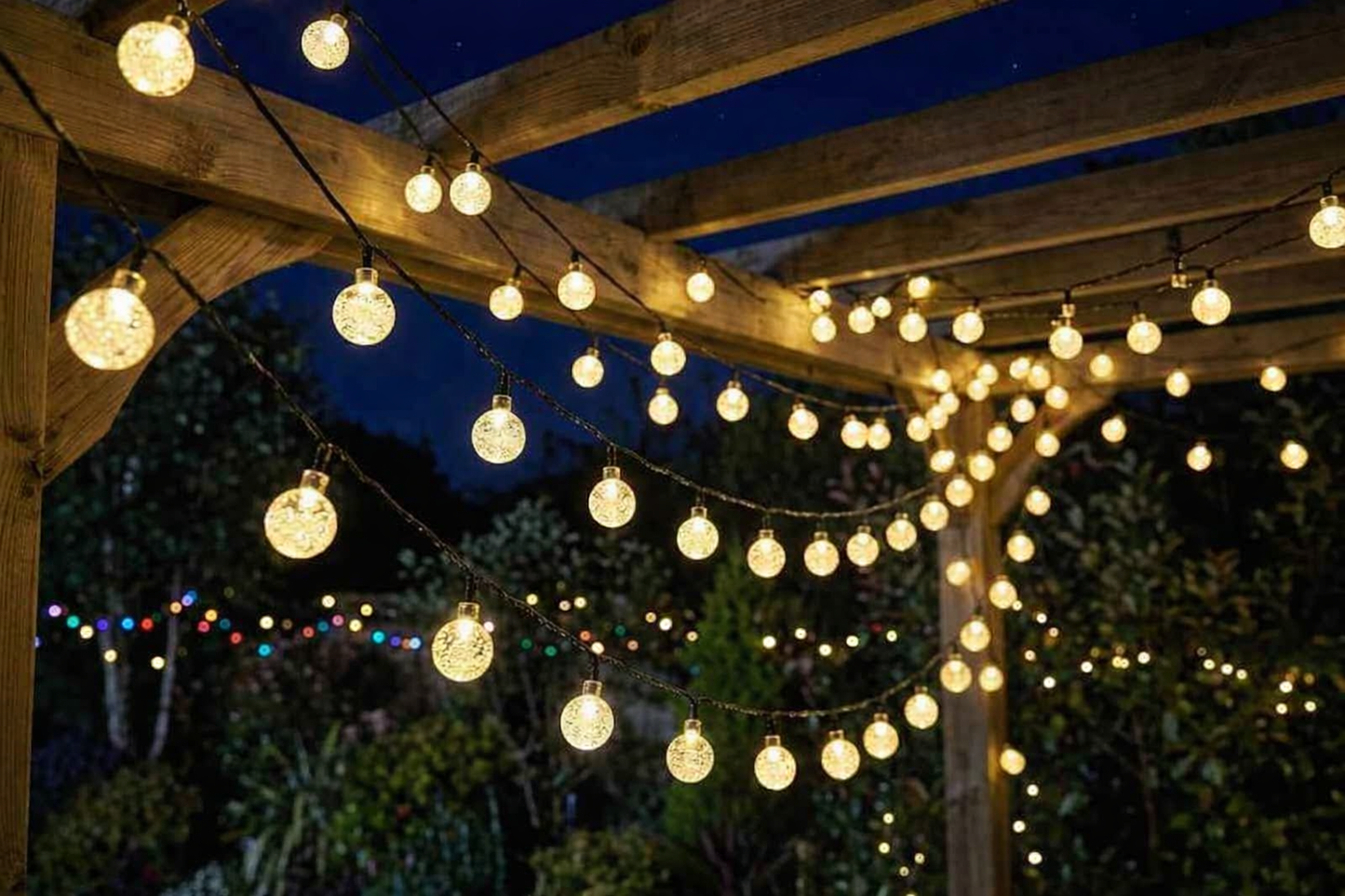 Solar Crystal Globe String Lights