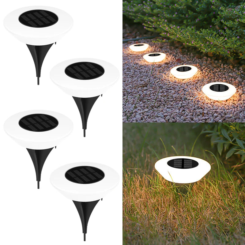 Solar Ground Disc Lights