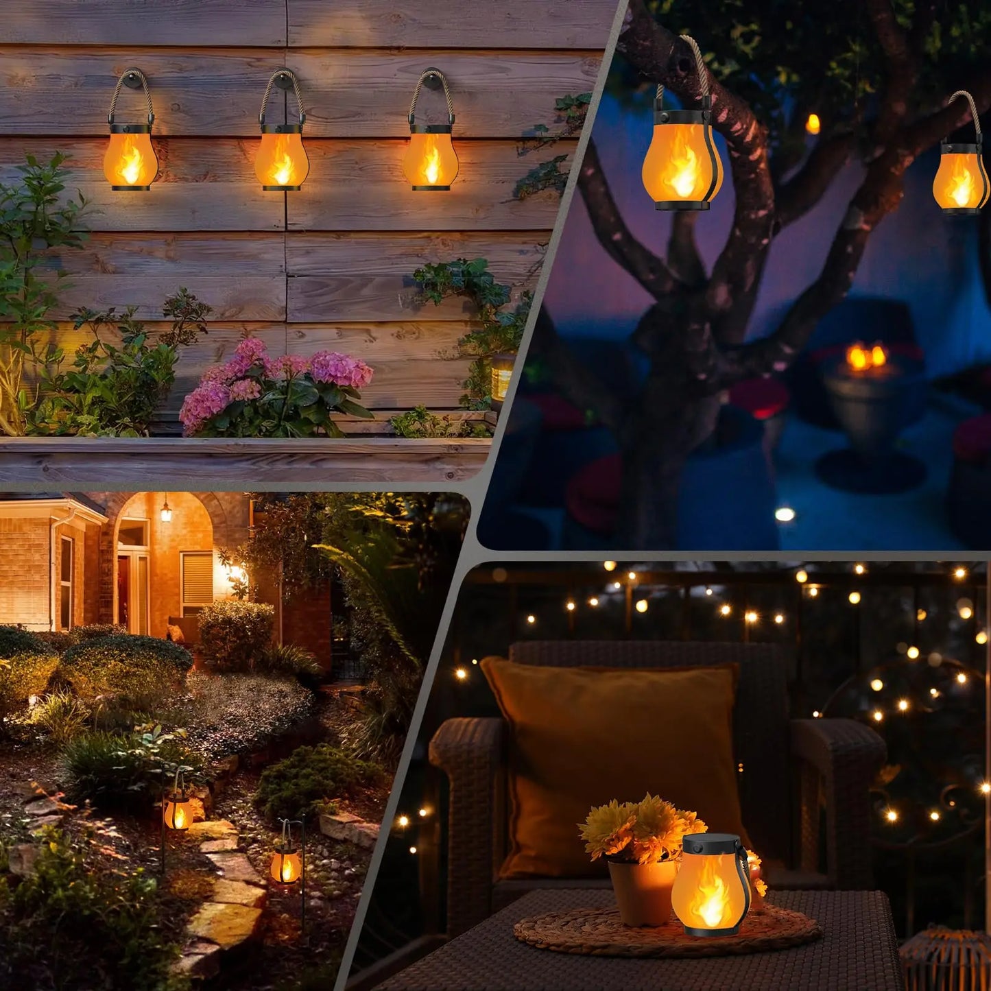 Solar Flame Rope Lantern