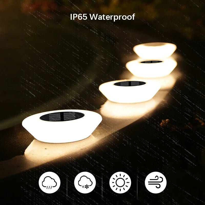 Solar Ground Disc Lights