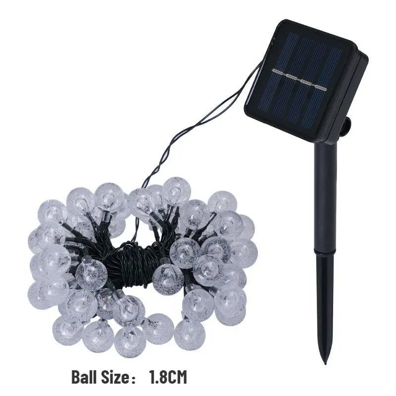 Solar Crystal Globe String Lights