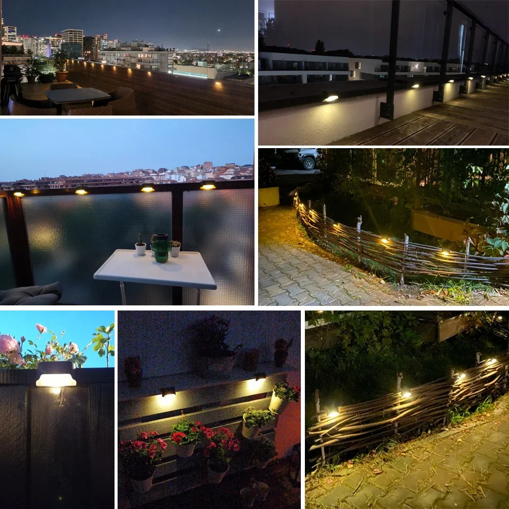 Solar Step & Path Lights - Warm White Waterproof LED for Stairs, Deck & Garden
