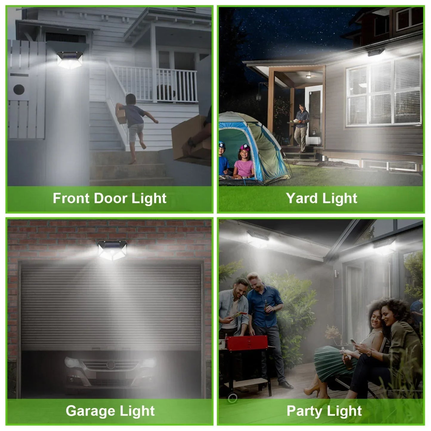 Solar Motion Sensor Light Outdoor - 100 LED 1000LM Security Wall Light for Garden, Yard & Driveway