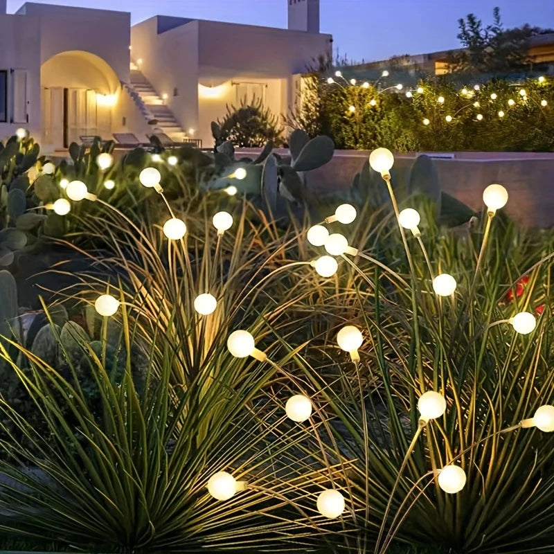 Solar Firefly Garden Lights Outdoor - 10 LED Swaying Stake Lights for Yard, Pathway & Garden Decor