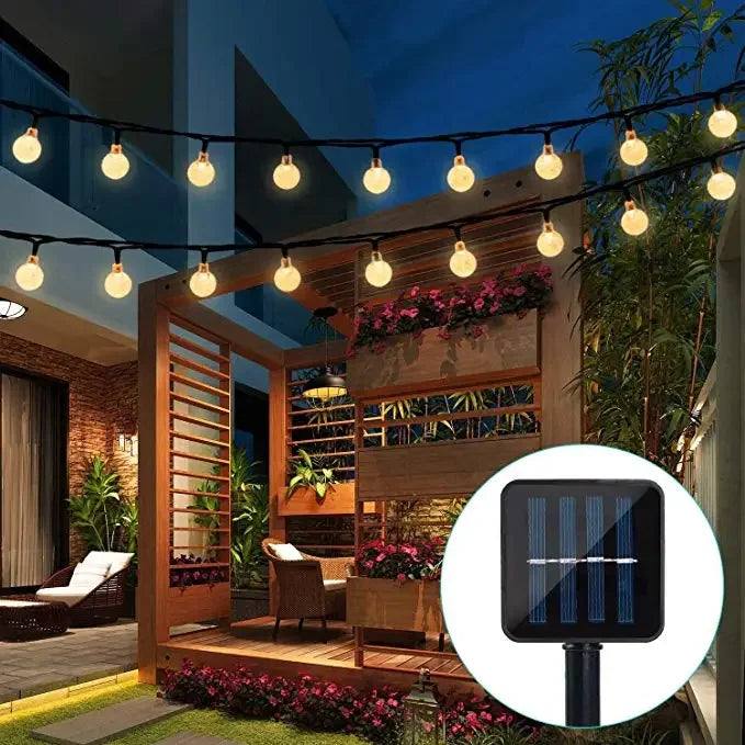 Solar Crystal Globe String Lights