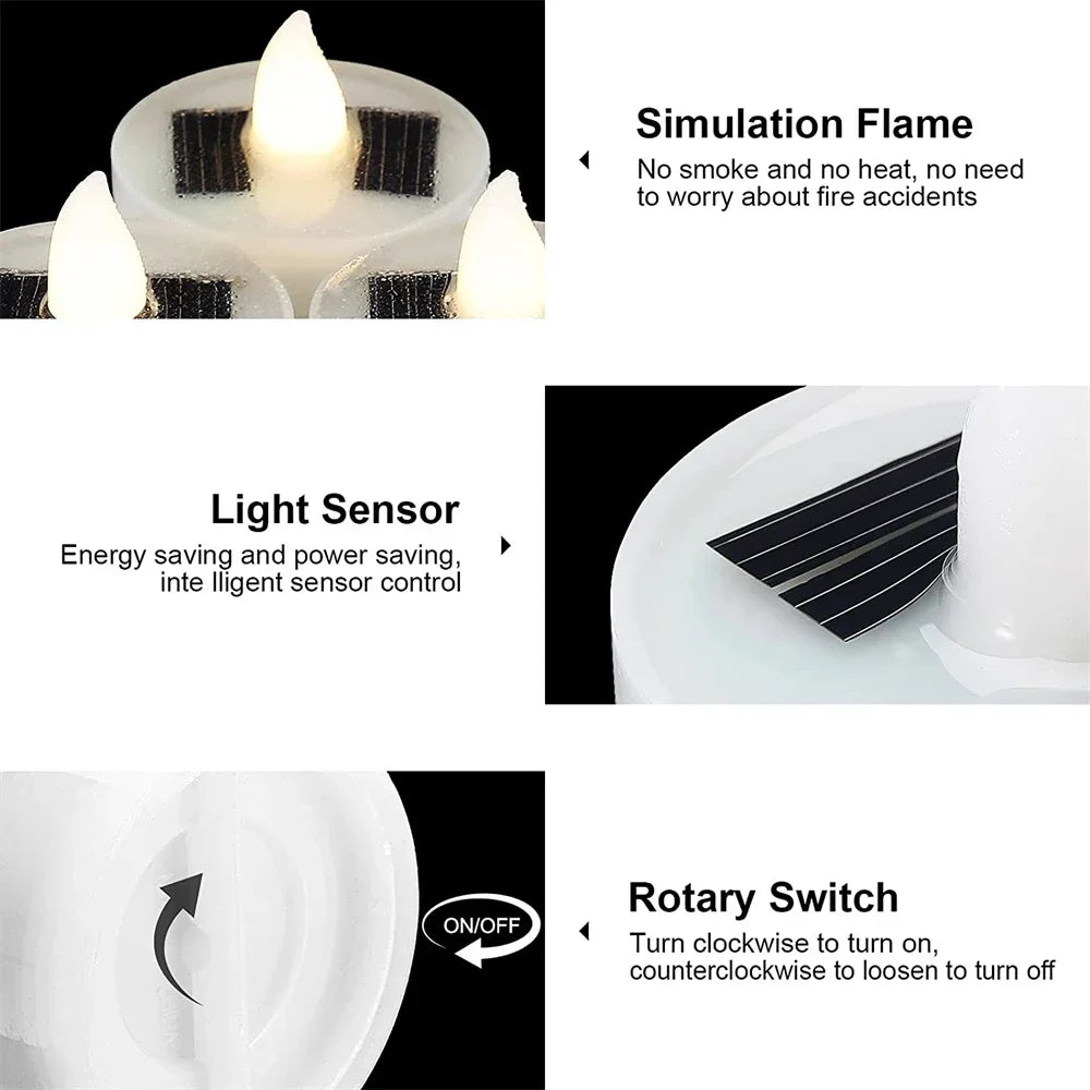 Solar Flameless Tea Light Candles