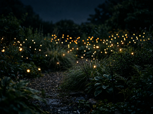 Solar Firefly Garden Lights Outdoor - 10 LED Swaying Stake Lights for Yard, Pathway & Garden Decor