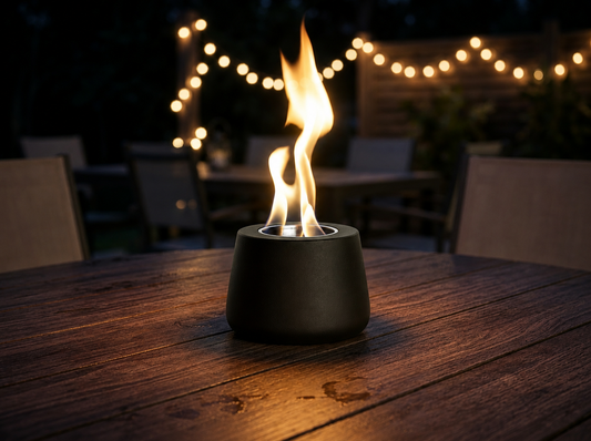 Tabletop Fire Pit - Portable Cast Iron Mini Fire Bowl for Patio, Outdoor Entertaining & S'mores